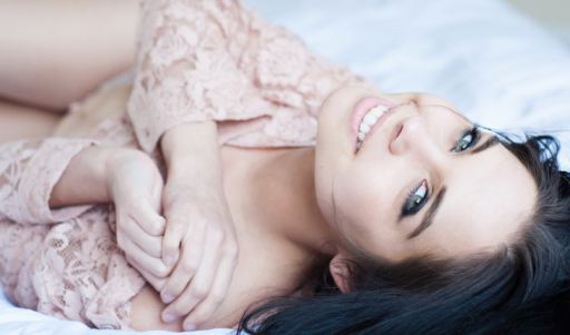 Brunette Smile Pose