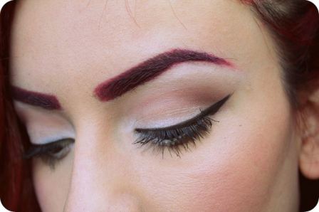 Burgundy Red Hair Eyebrows