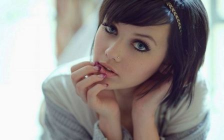 Cute Girl With Nose Piercing