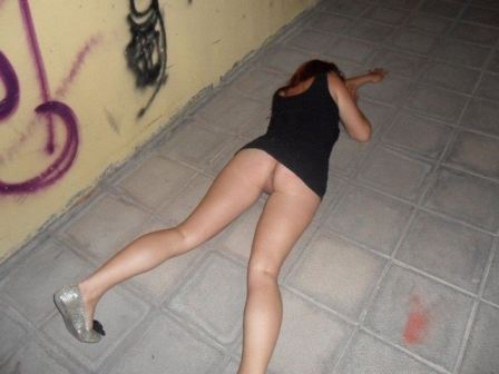 Drunk Girls Passed Out Naked In The Street