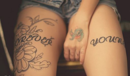 Girl Legs Shorts Tattoo Drawing