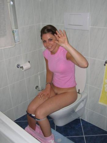 Girls Caught Peeing On Toilet