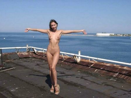 Happy Girl Enjoying Nude A Great Day