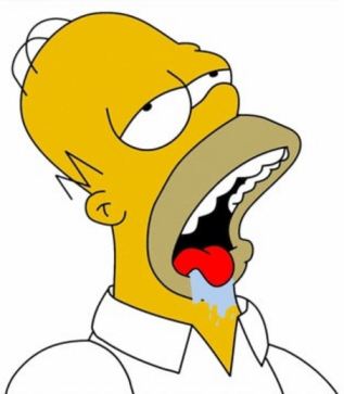 Homer Simpson Drooling Donuts