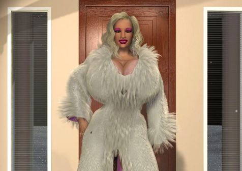 Big Tits Fur Coat