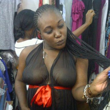 girl without bra fashion