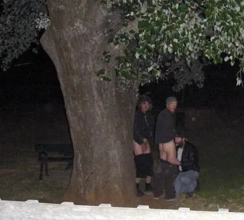 giving a blowjob a hobo